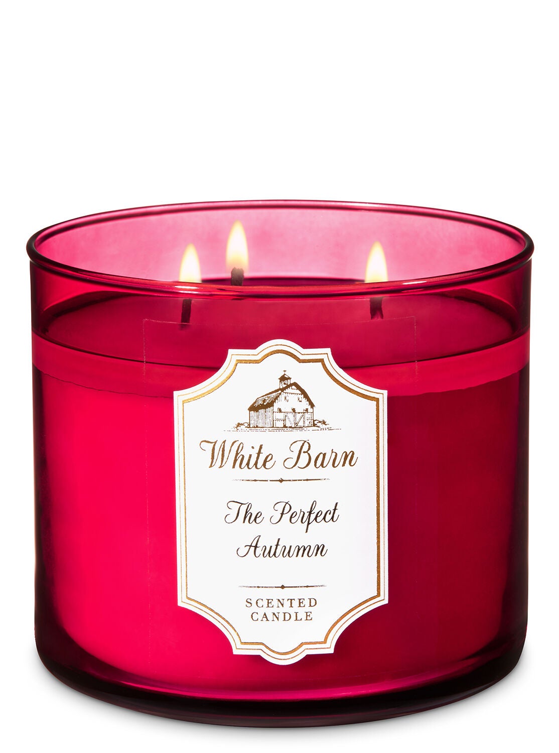 White Barn The Perfect Autumn 3-Wick Candle - Bath And Body Works