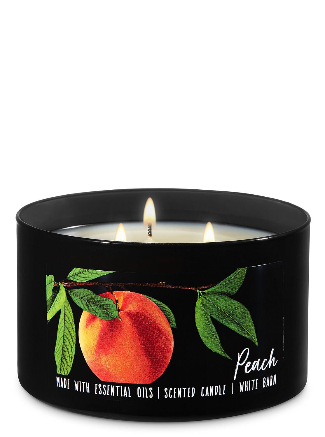 peach 3 wick candle bath body works peach works