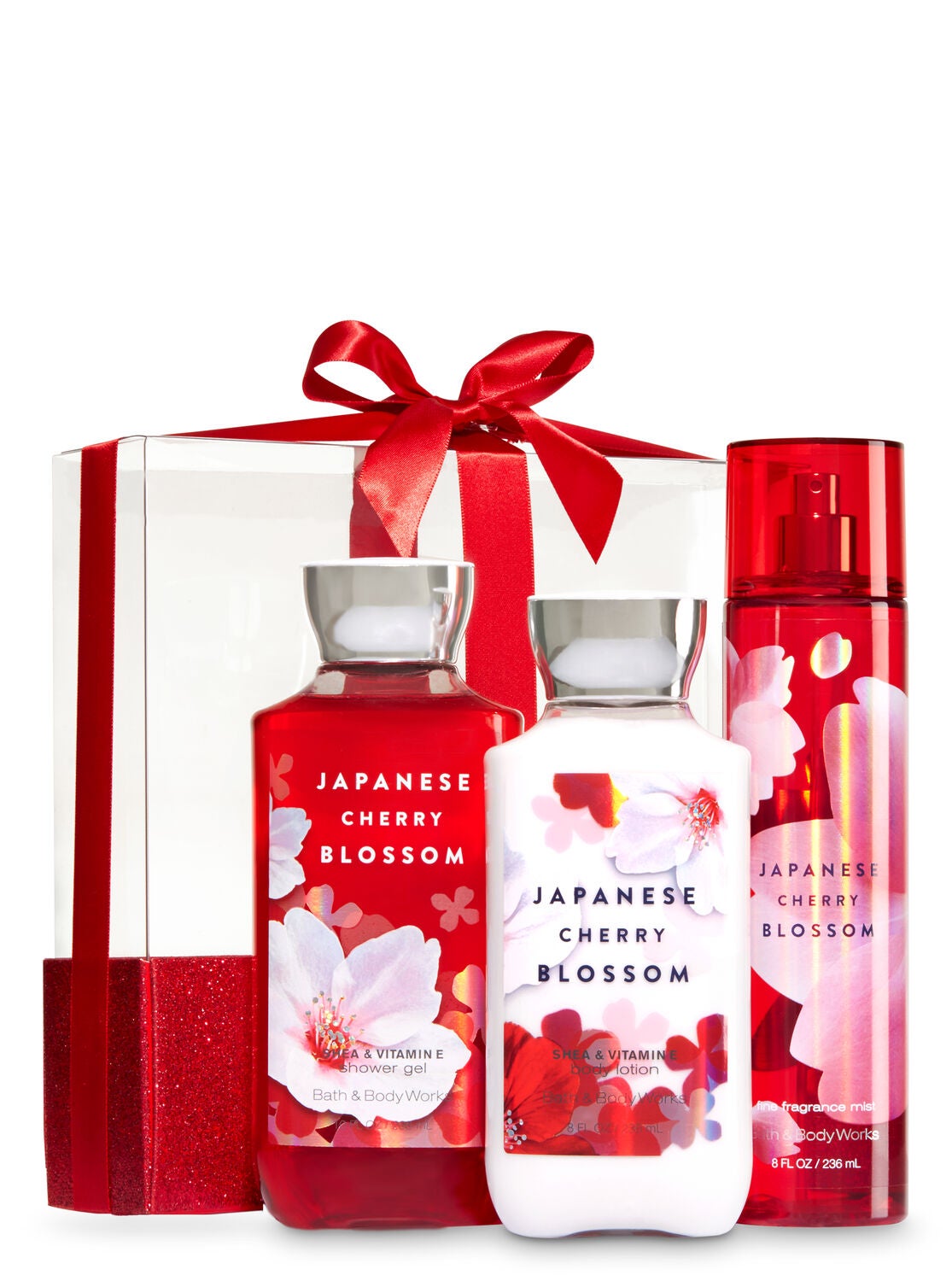 japanese cherry blossom wrapped with a bow gift set signature cheap bath and body works gift sets