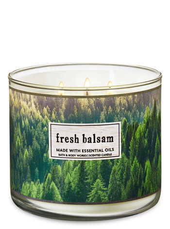  Fresh Balsam 3-Wick Candle - Bath And Body Works