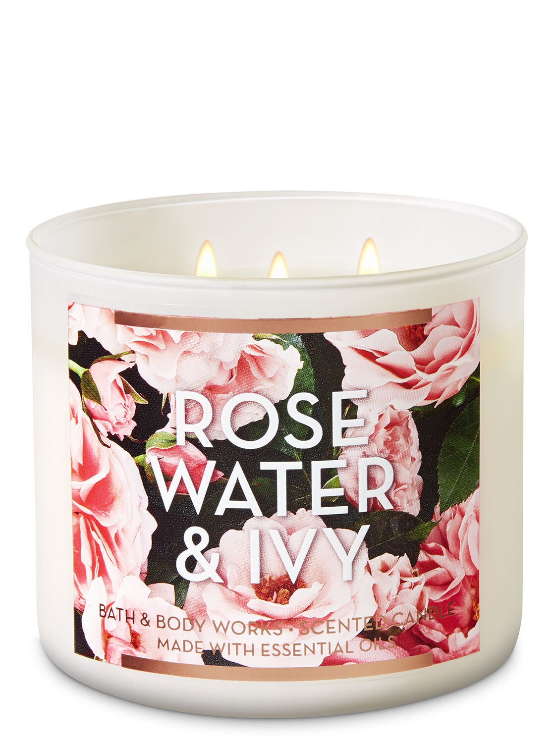 Rose Water & Ivy 3-Wick Candle - Bath And Body Works