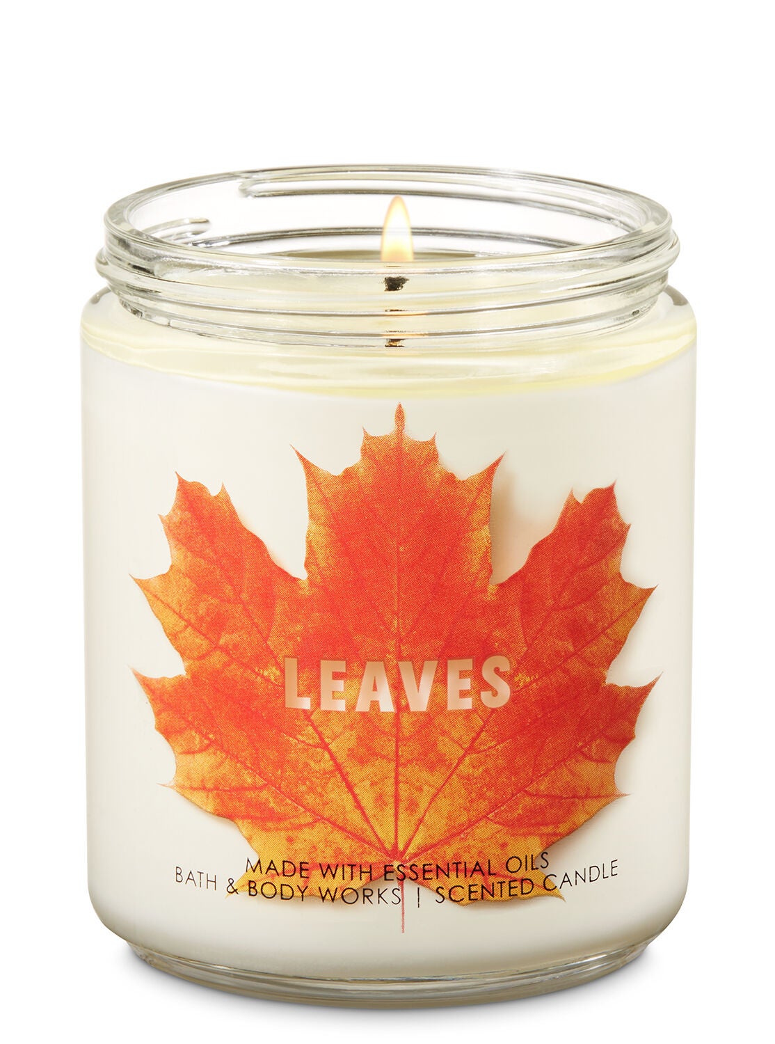 Leaves Single Wick Candle - Bath And Body Works