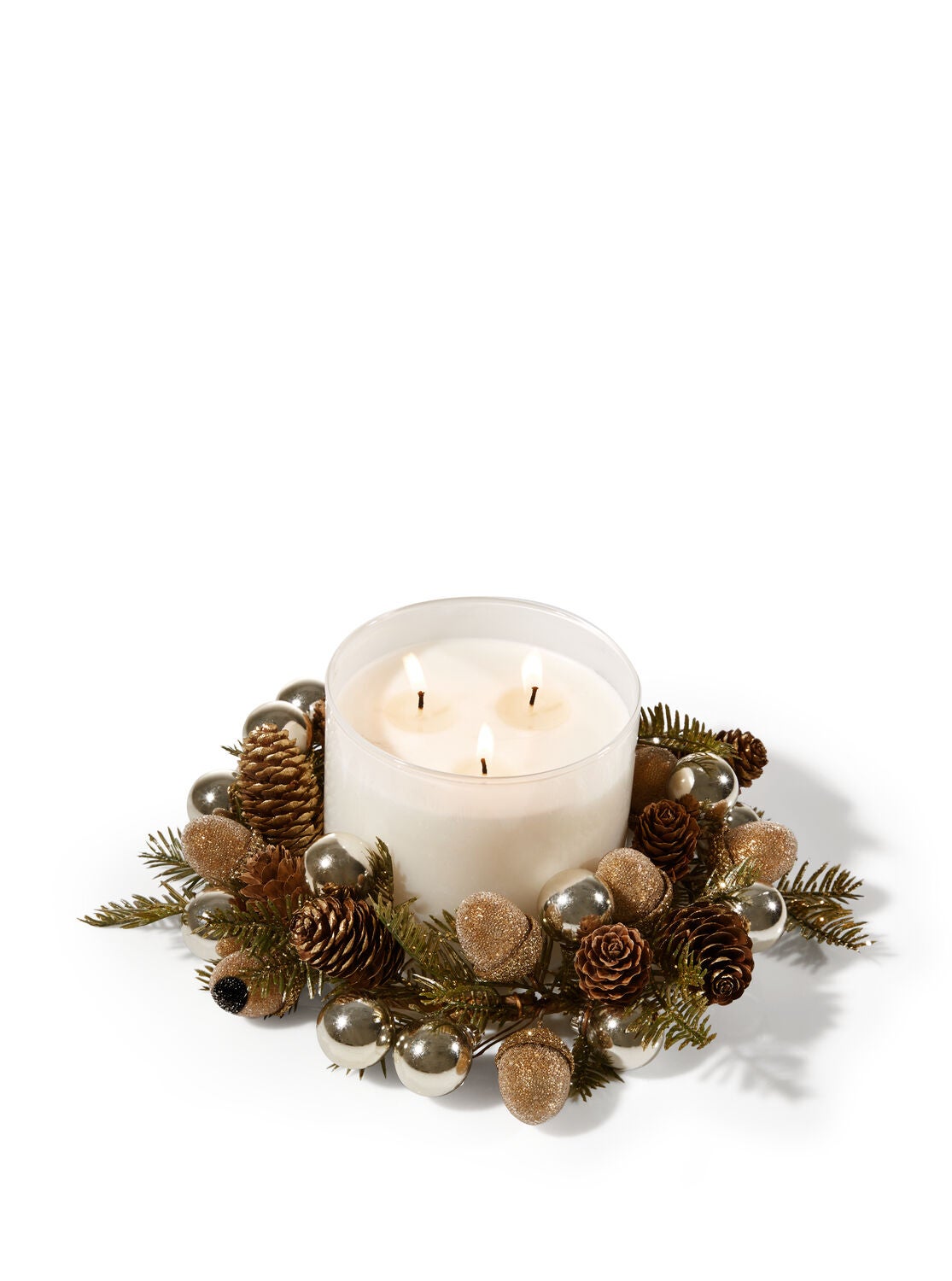 Glittery Pinecone 3-Wick Candle Ring - Bath And Body Works