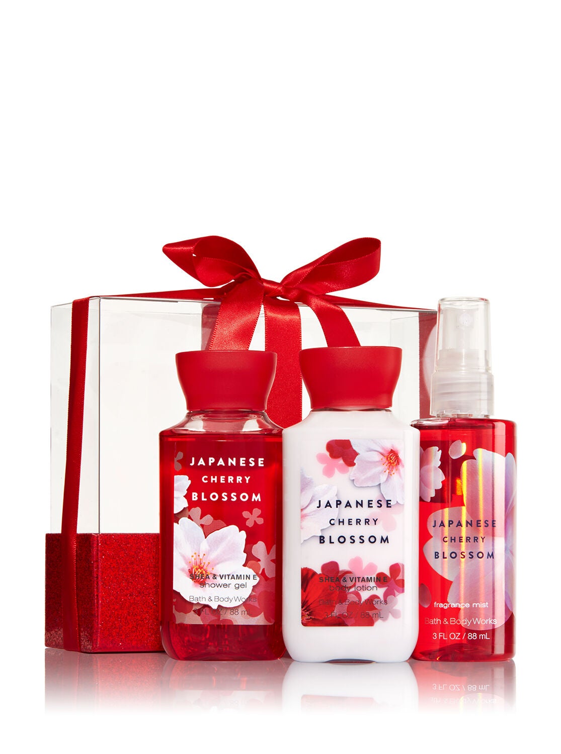 Signature Collection Japanese Cherry Blossom Mini Wrapped with a Bow Gift Set - Bath And Body Works