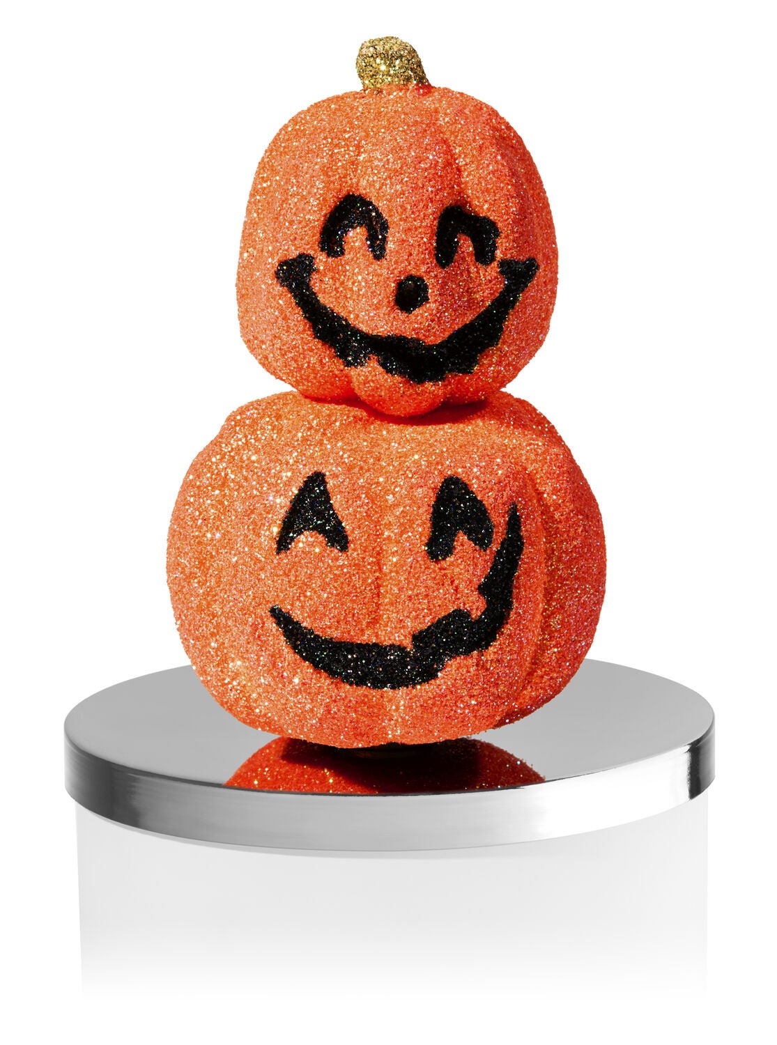Glittery Stacked Jack-o'-Lantern 3-Wick Candle Magnet - Bath And Body Works