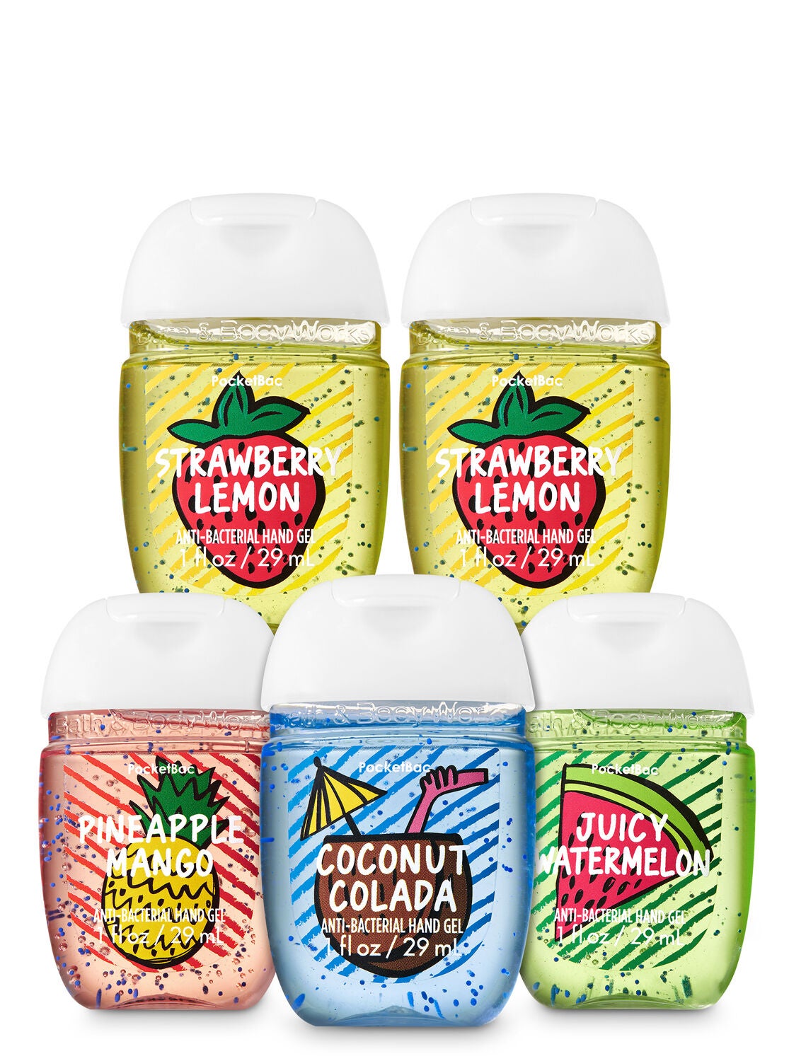 Fruity Summer Fun 5-Pack PocketBac Hand Sanitizers - Bath And Body Works