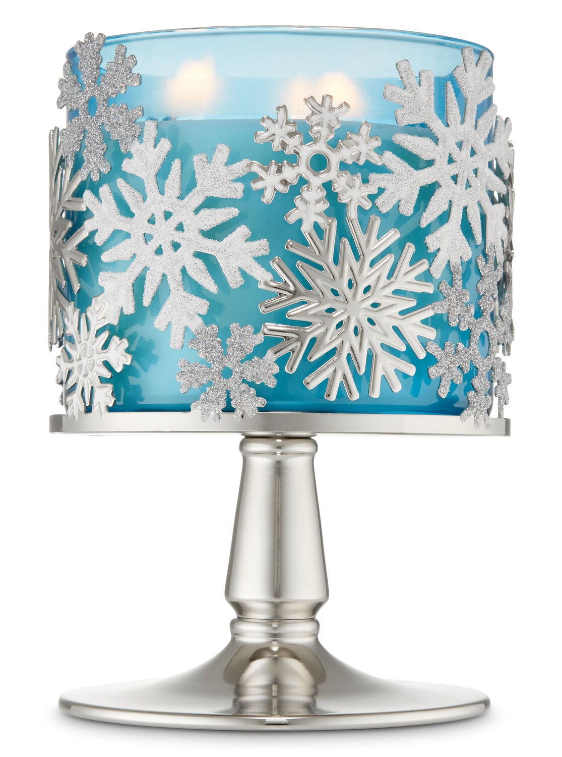 Tossed Snowflakes 3-Wick Candle Holder - Bath And Body Works