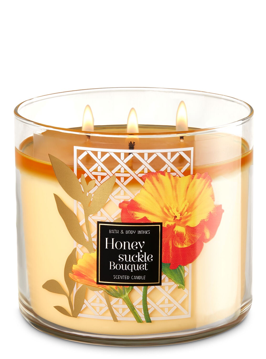 Honeysuckle Bouquet 3-Wick Candle - Bath And Body Works