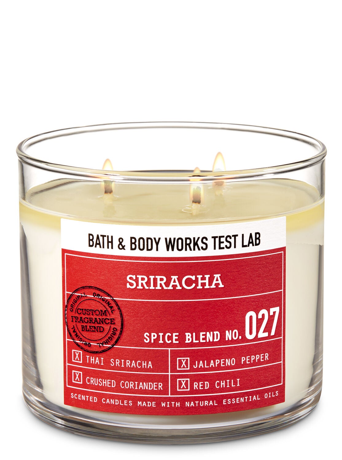 Bath & Body Works Test Lab Blend No. 027 Sriracha 3-Wick Candle - Bath And Body Works