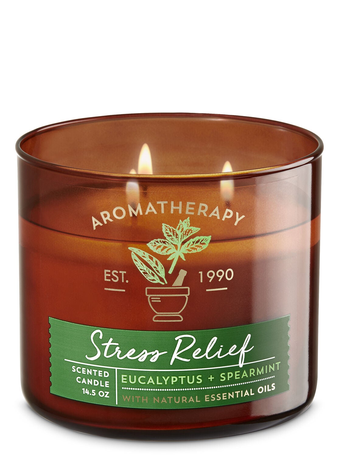 candle stress relief eucalyptus spearmint candles aromatherapy wick bath works body