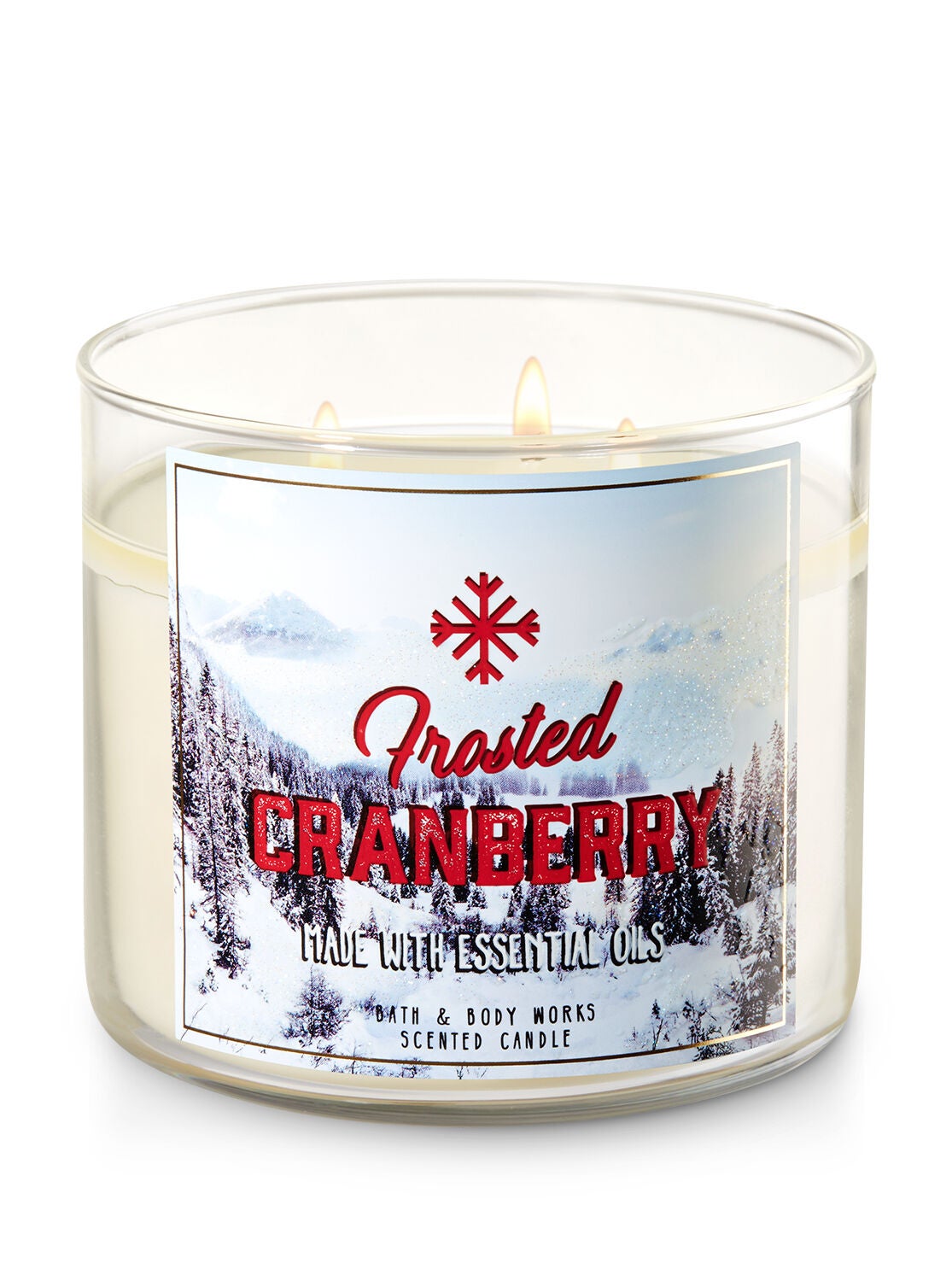 Frosted Cranberry 3-Wick Candle - Bath And Body Works