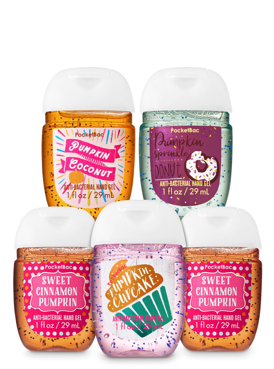 Pumpkin Party PocketBac Hand Sanitizers, 5-Pack - Bath And Body Works