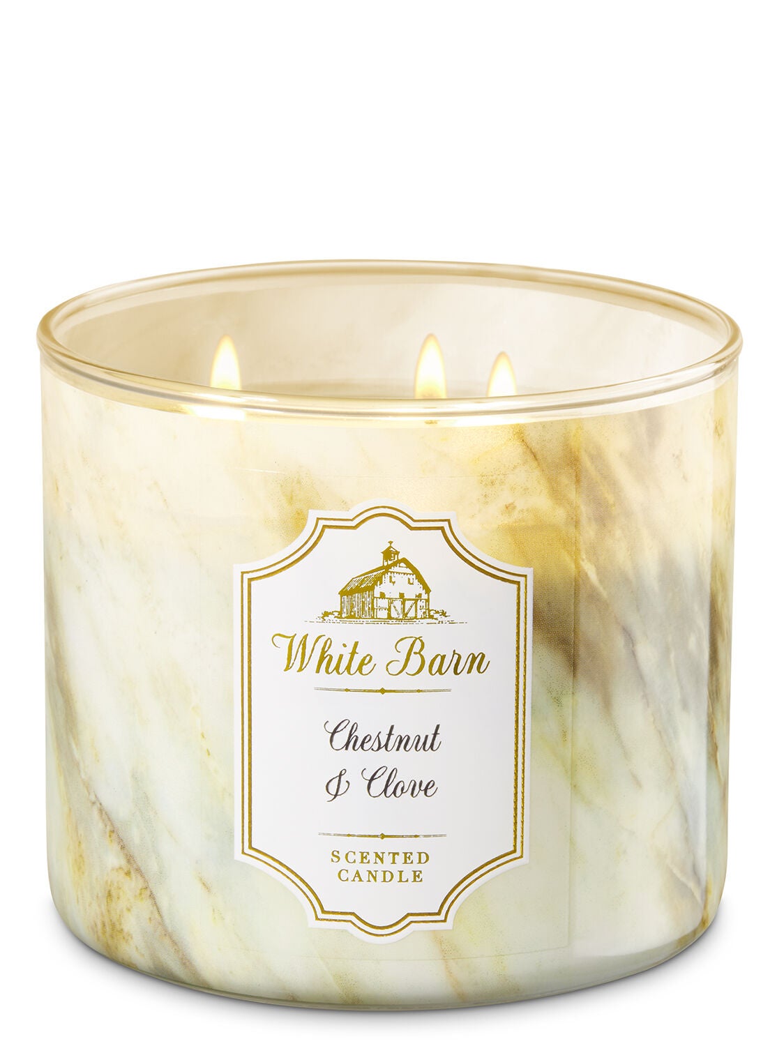 White Barn Chestnut & Clove 3-Wick Candle - Bath And Body Works