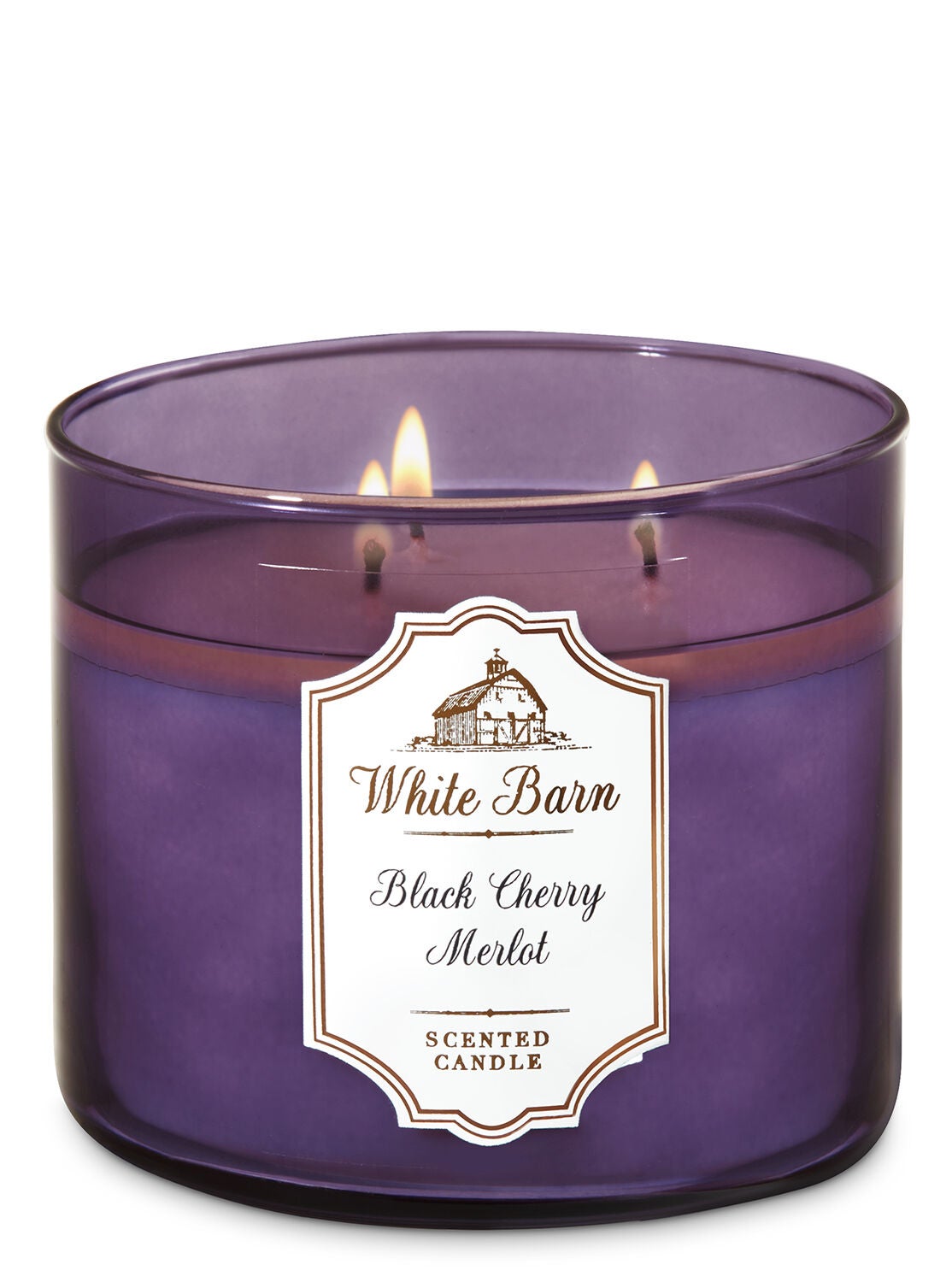 White Barn Black Cherry Merlot 3-Wick Candle - Bath And Body Works