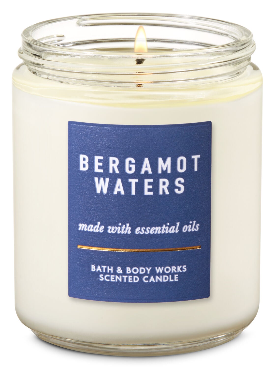 Bergamot Waters Single Wick Candle - Bath And Body Works