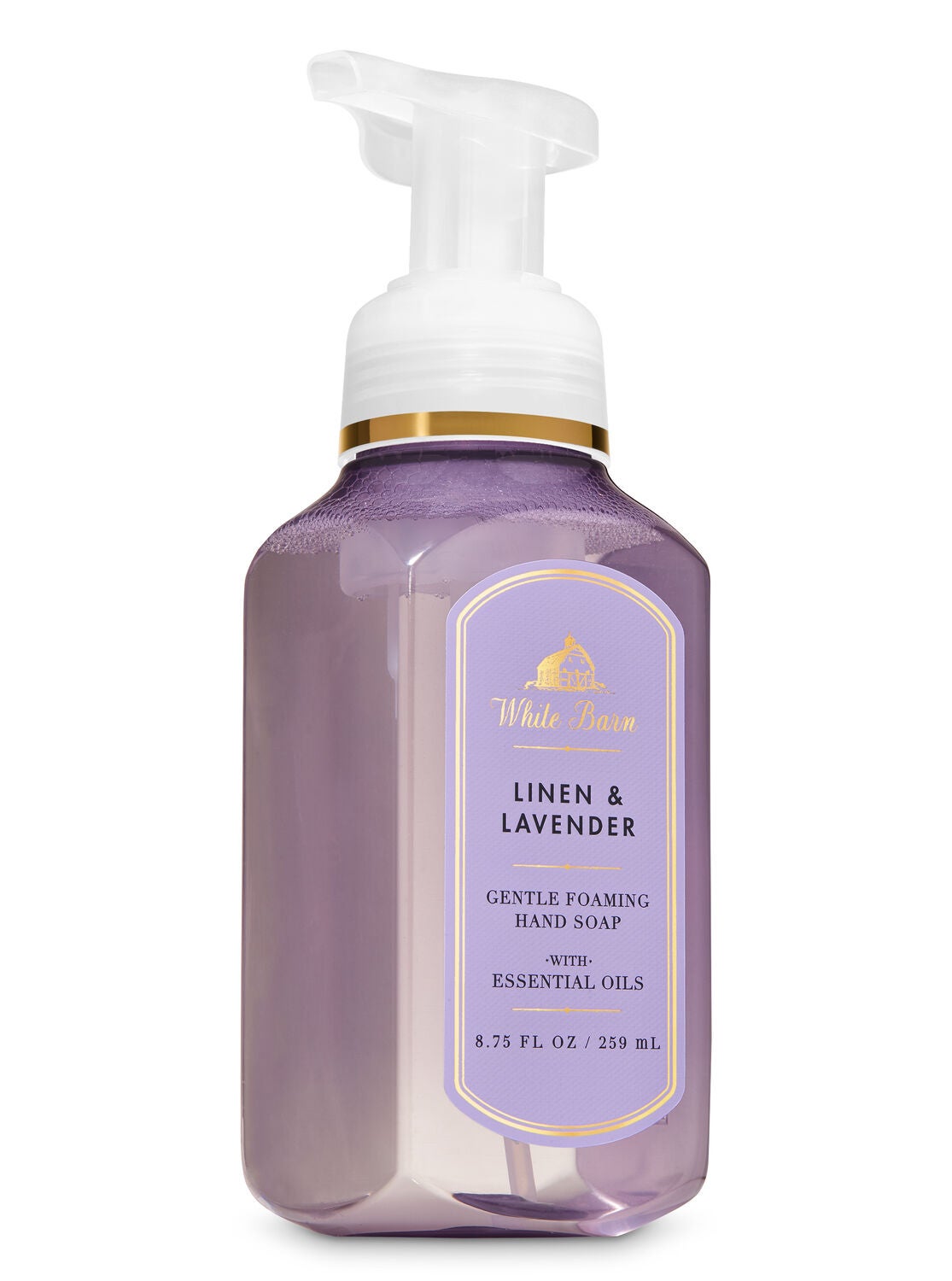 White Barn Linen & Lavender Gentle Foaming Hand Soap - Bath And Body Works