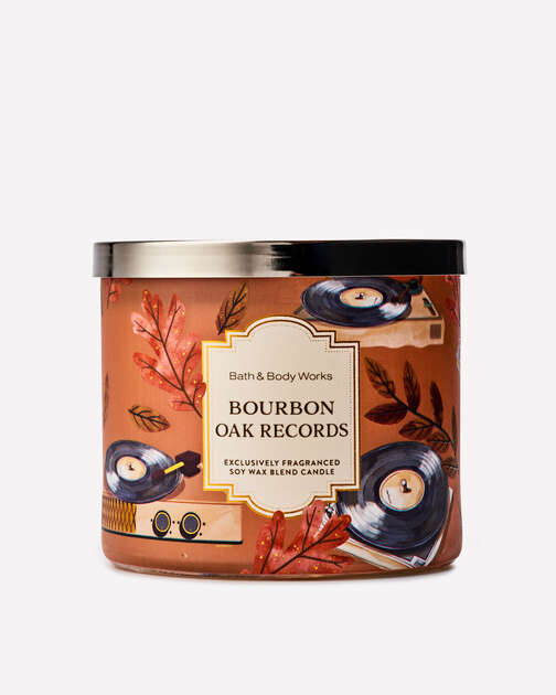 Bourbon Oak Records 3-Wick Candle