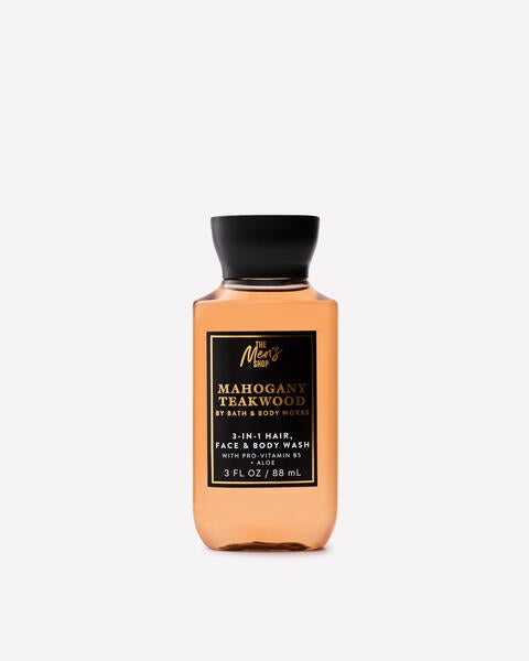 Mahogany Teakwood Travel Size 3-in-1 Hair, Face & Body Wash