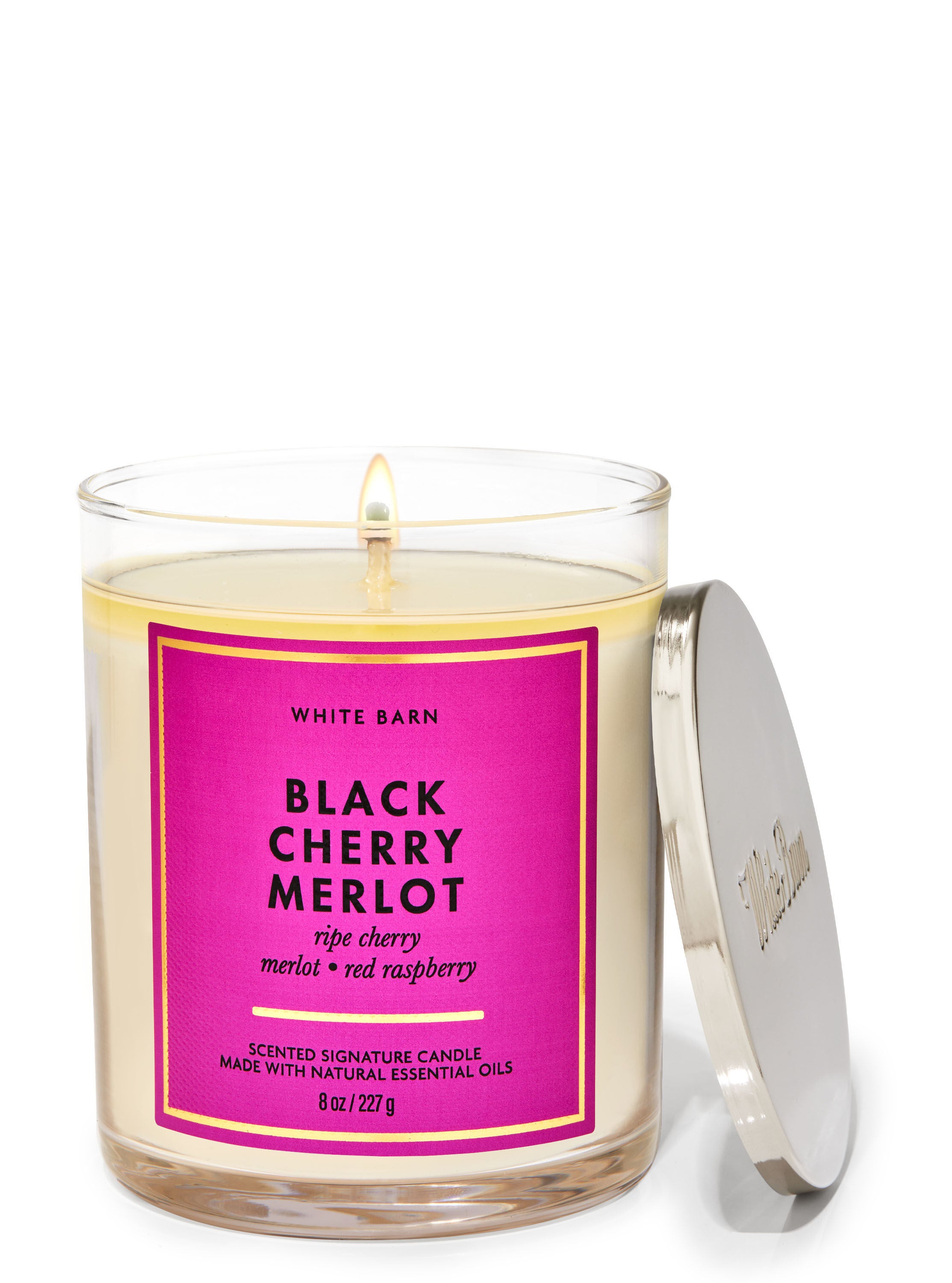 Black Cherry Merlot Signature Single Wick Candle