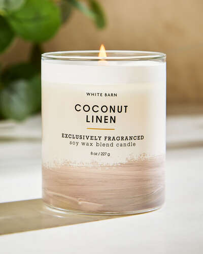 Coconut Linen Single Wick Candle