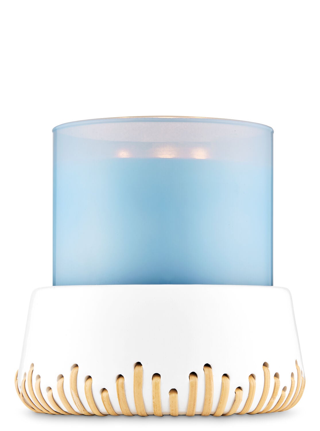 Ceramic & Rattan Pedestal 3-Wick Candle Holder - Bath And Body Works
