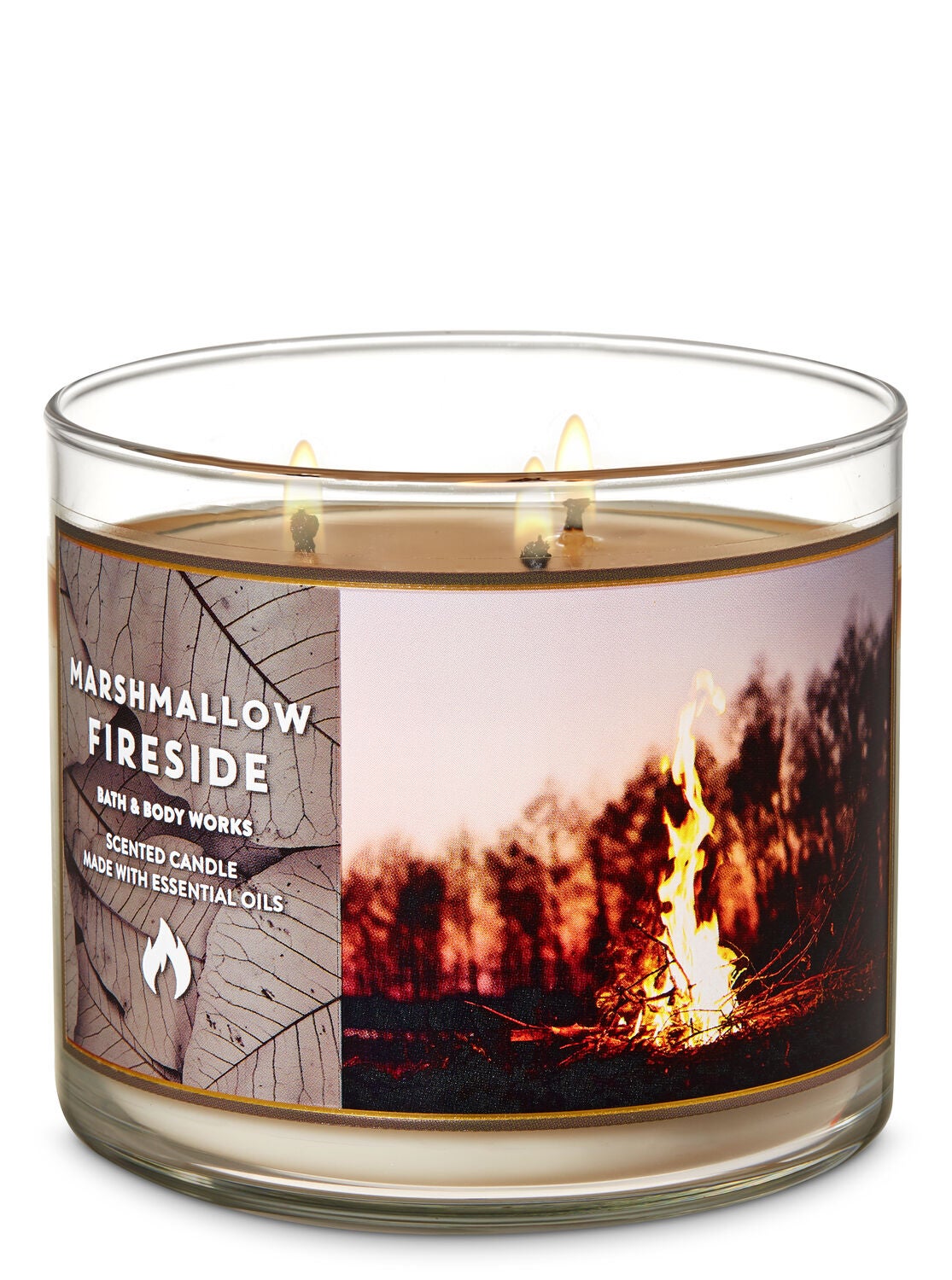 Marshmallow Fireside 3-Wick Candle - Bath And Body Works
