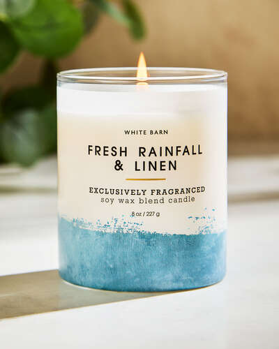 Fresh Rainfall & Linen Single Wick Candle