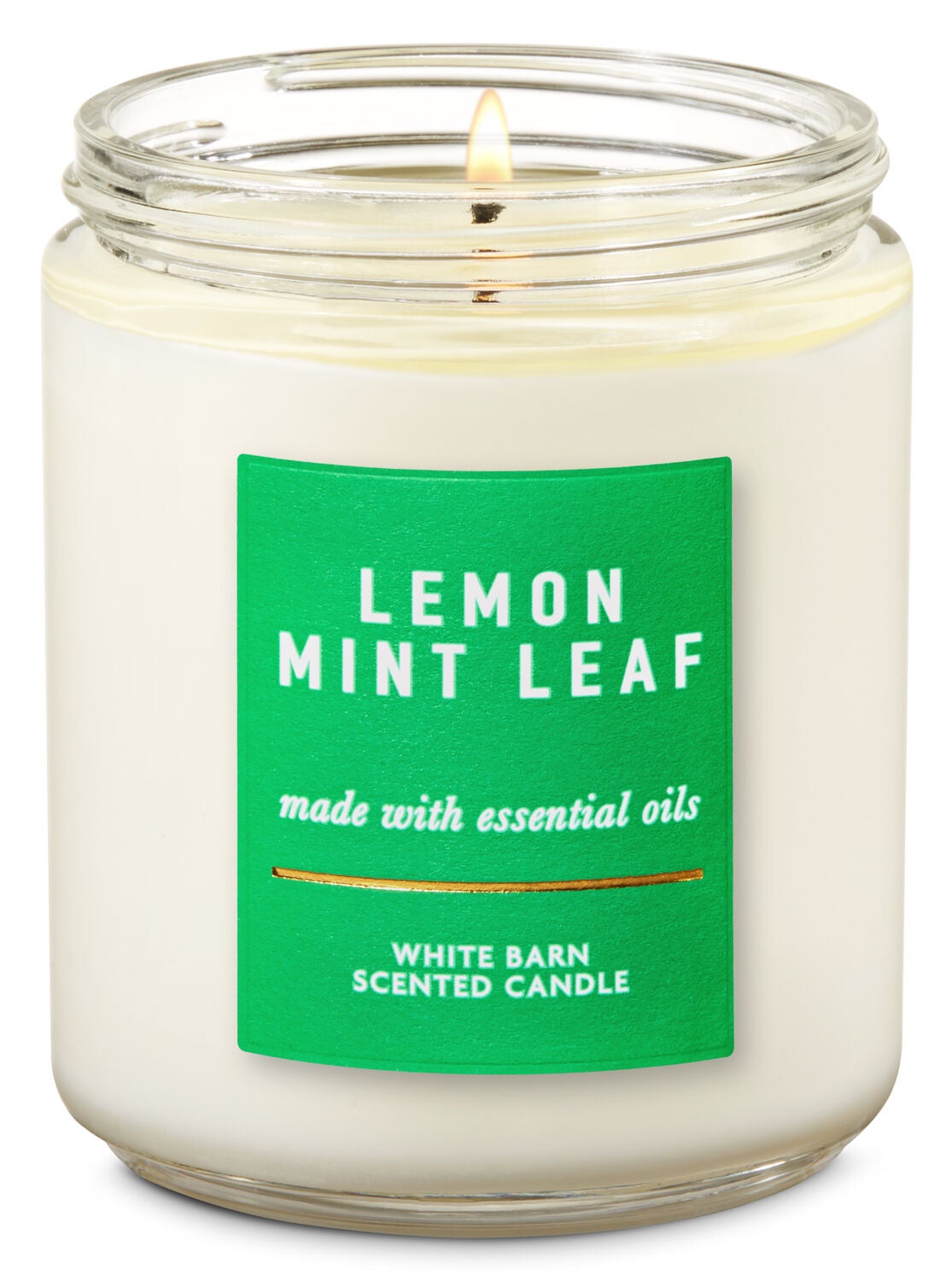 Lemon Mint Leaf Single Wick Candle - Bath And Body Works
