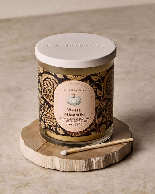 White Pumpkin Single Wick Candle