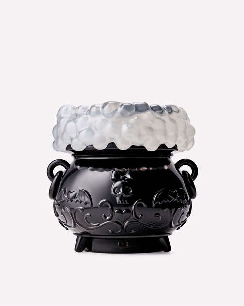 Light-up Color-changing Cauldron Waterglobe 3-Wick Candle Holder