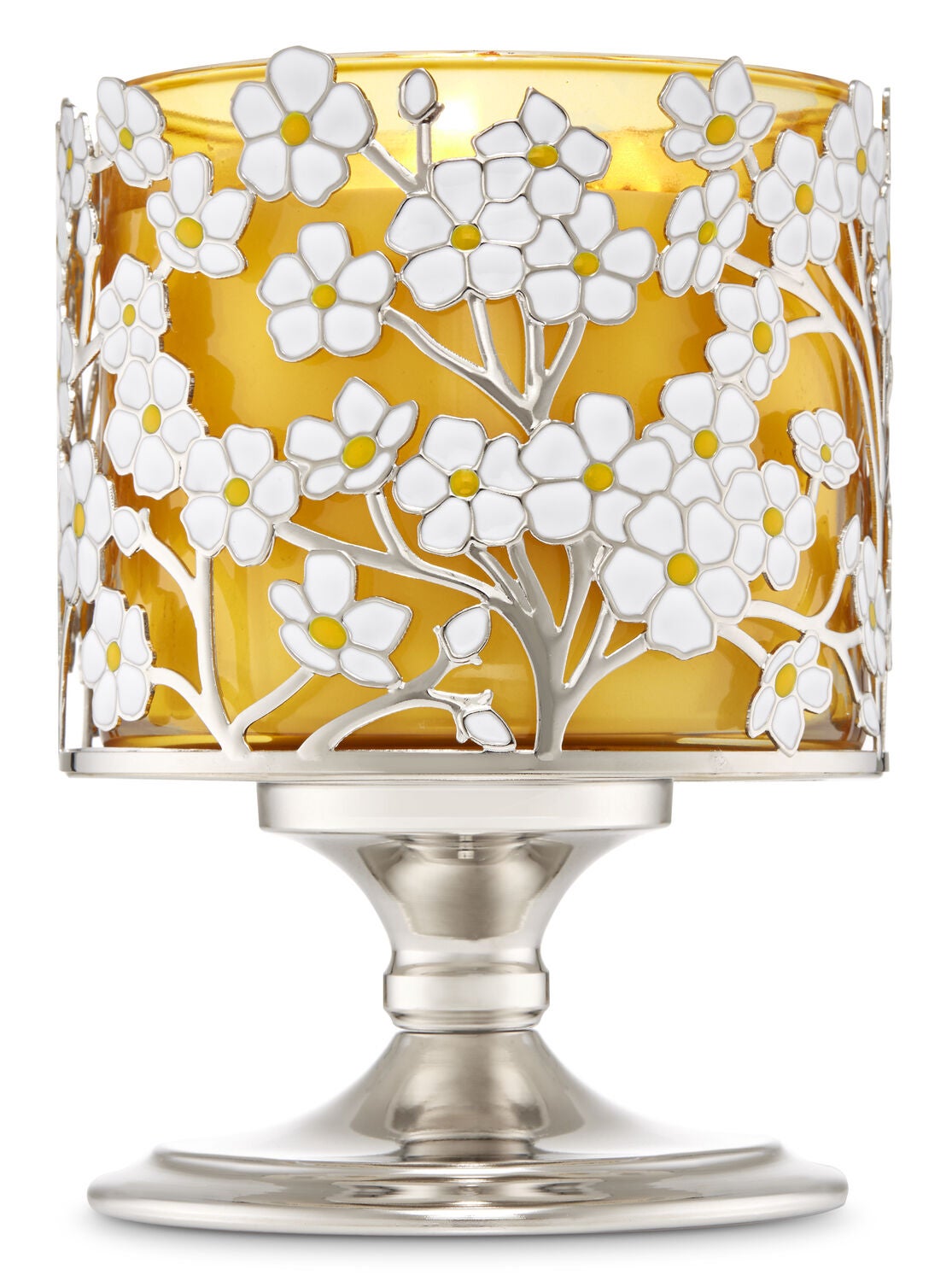 Spring Flower Pedestal 3-Wick Candle Holder - Bath And Body Works