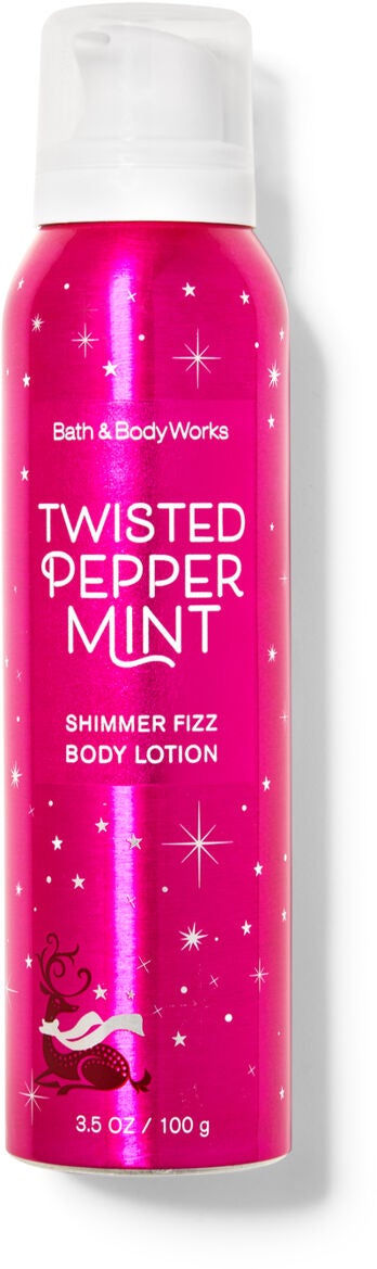 twisted peppermint shimmer fizz body lotion