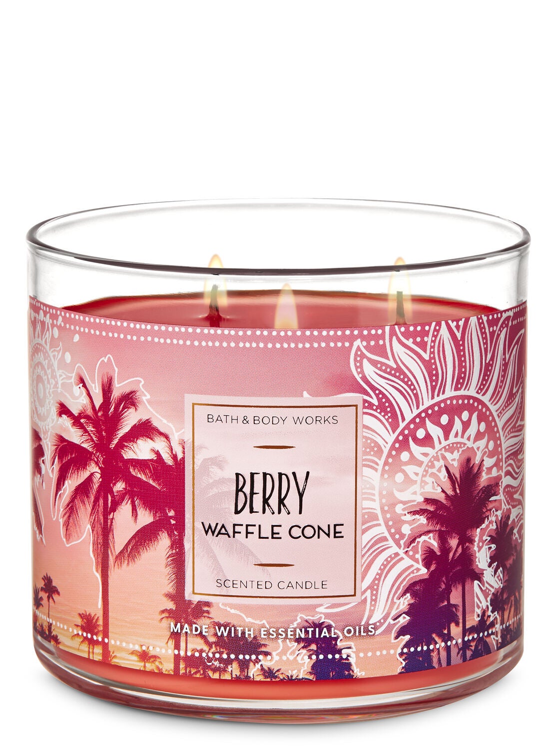 Berry Waffle Cone 3-Wick Candle - Bath And Body Works