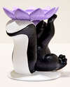 Flowery Skunk Pedestal 3-Wick Candle Holder