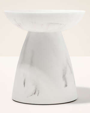 Marble Pedestal 3-Wick Candle Holder