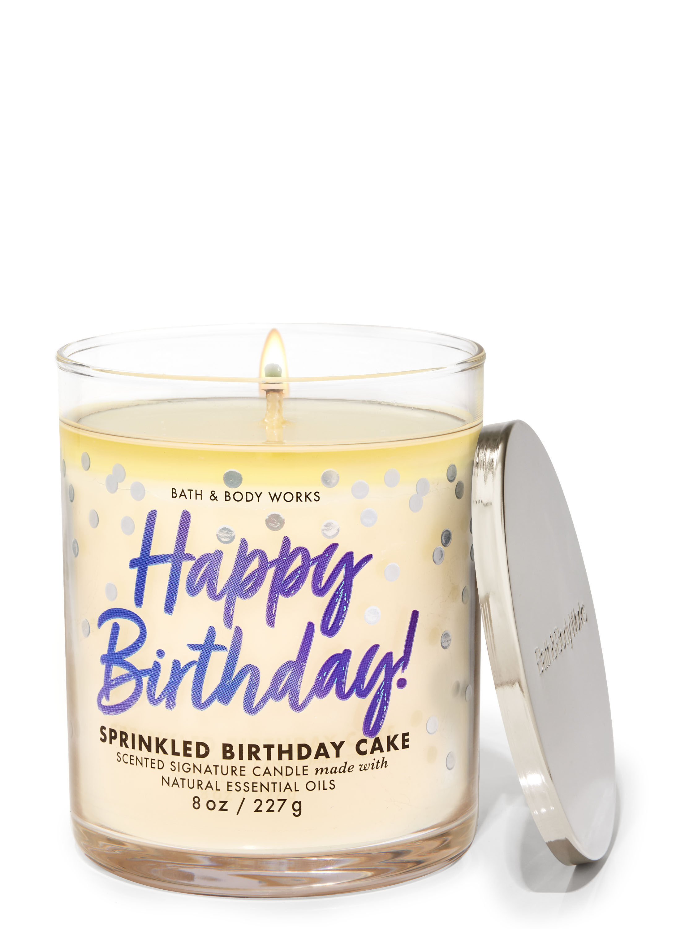 Sprinkled Birthday Cake Signature Single Wick Candle