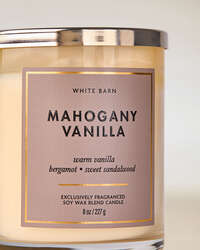 Mahogany Vanilla Single Wick Candle