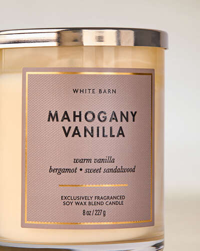 Mahogany Vanilla Single Wick Candle