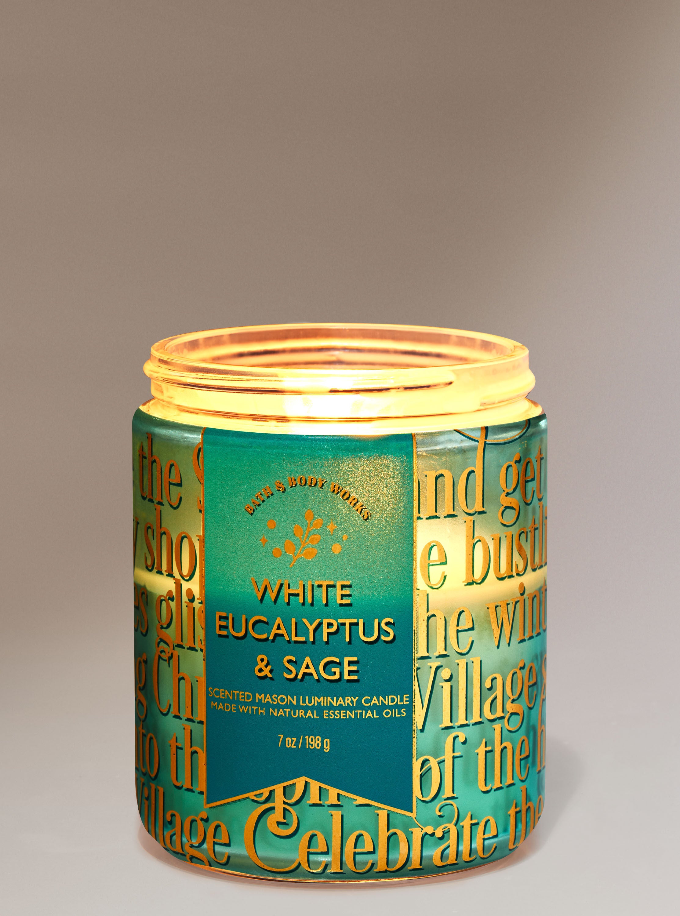 White Eucalyptus & Sage Mason Single Wick Candle