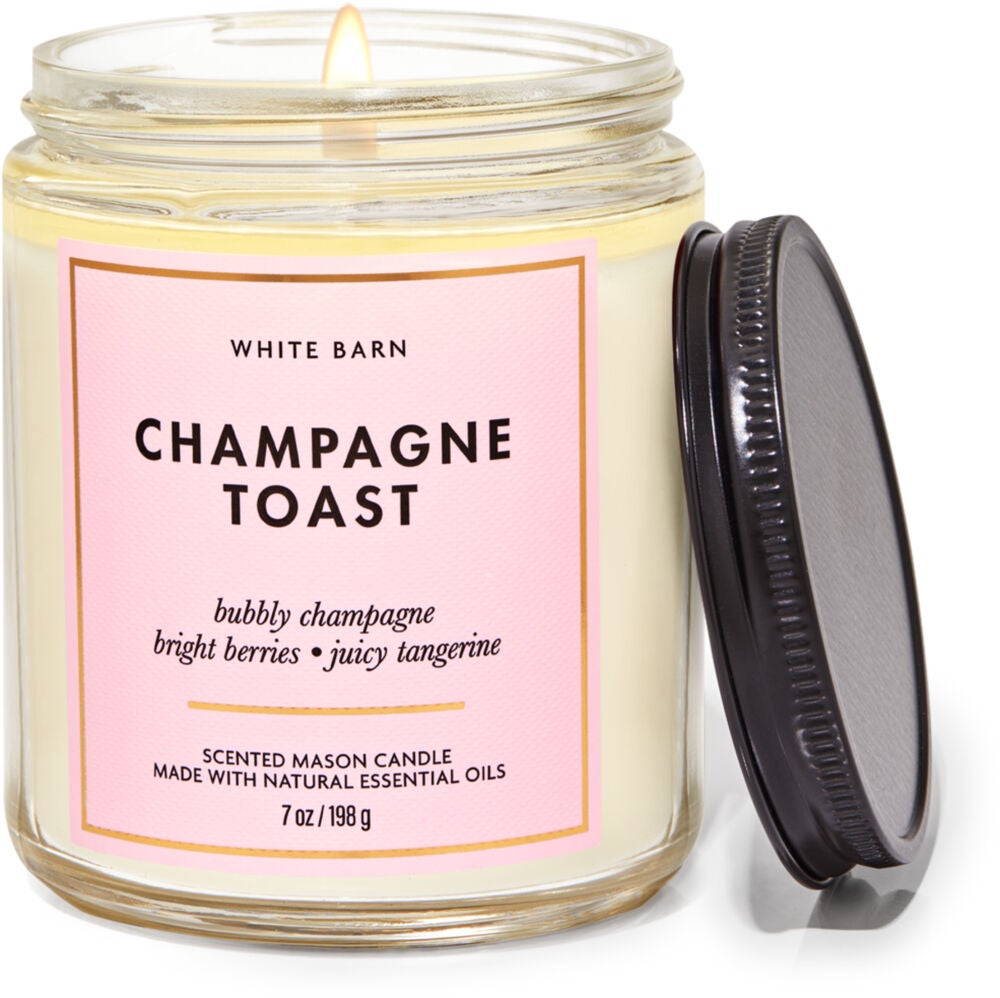 Champagne Toast Mason Single Wick Candle