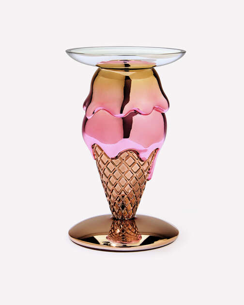 Double-Scoop Cone Pedestal 3-Wick Candle Holder