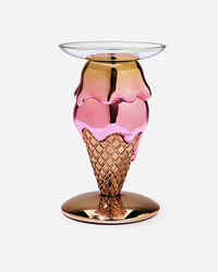 Double-Scoop Cone Pedestal 3-Wick Candle Holder