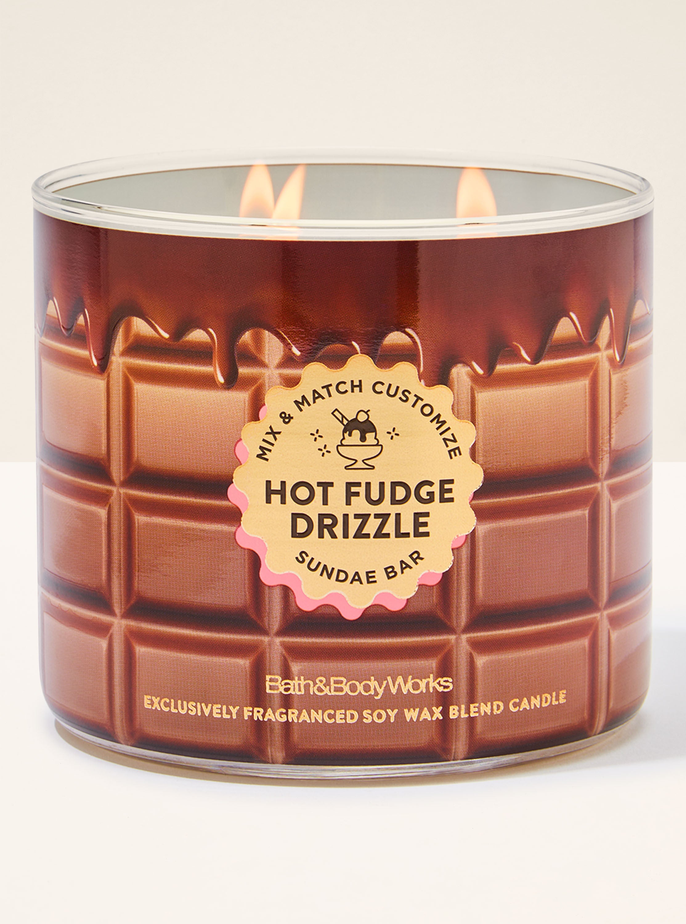 Hot Fudge Drizzle 3-Wick Candle | Bath & Body Works