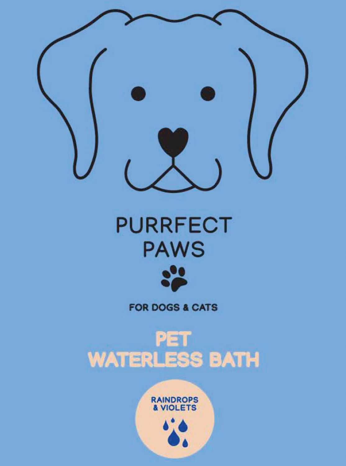 Raindrops & Violet Pet Waterless Bath