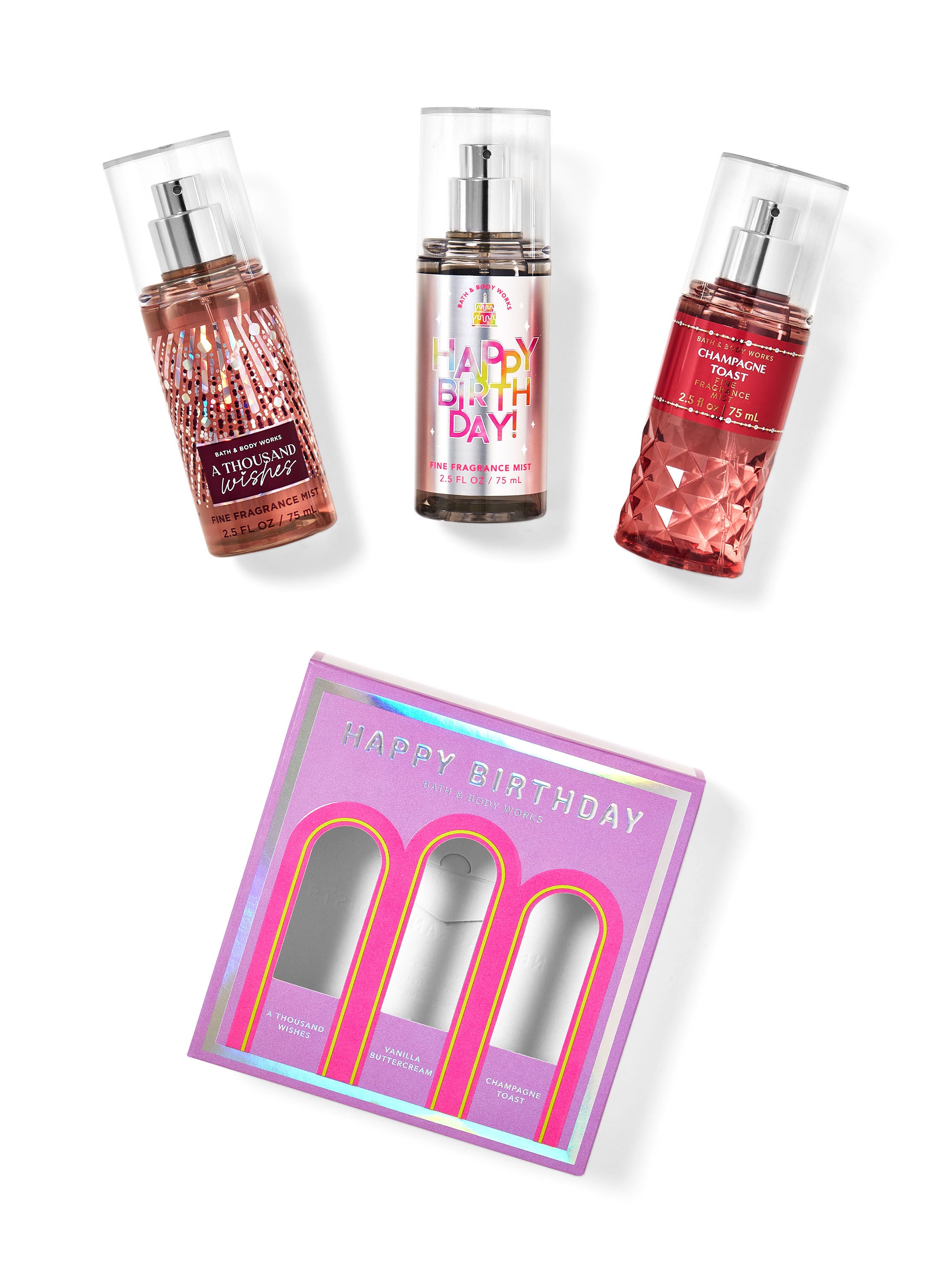 Happy Birthday Mini Fine Fragrance Mist Trio