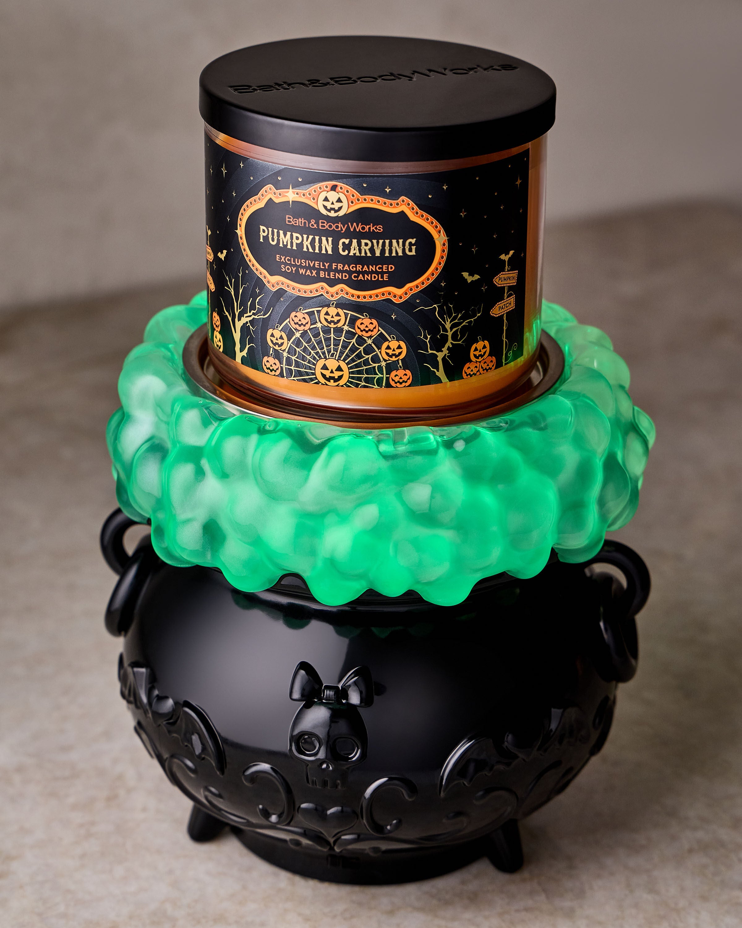 Light-up Color-changing Cauldron Waterglobe Candle Holder | Bath