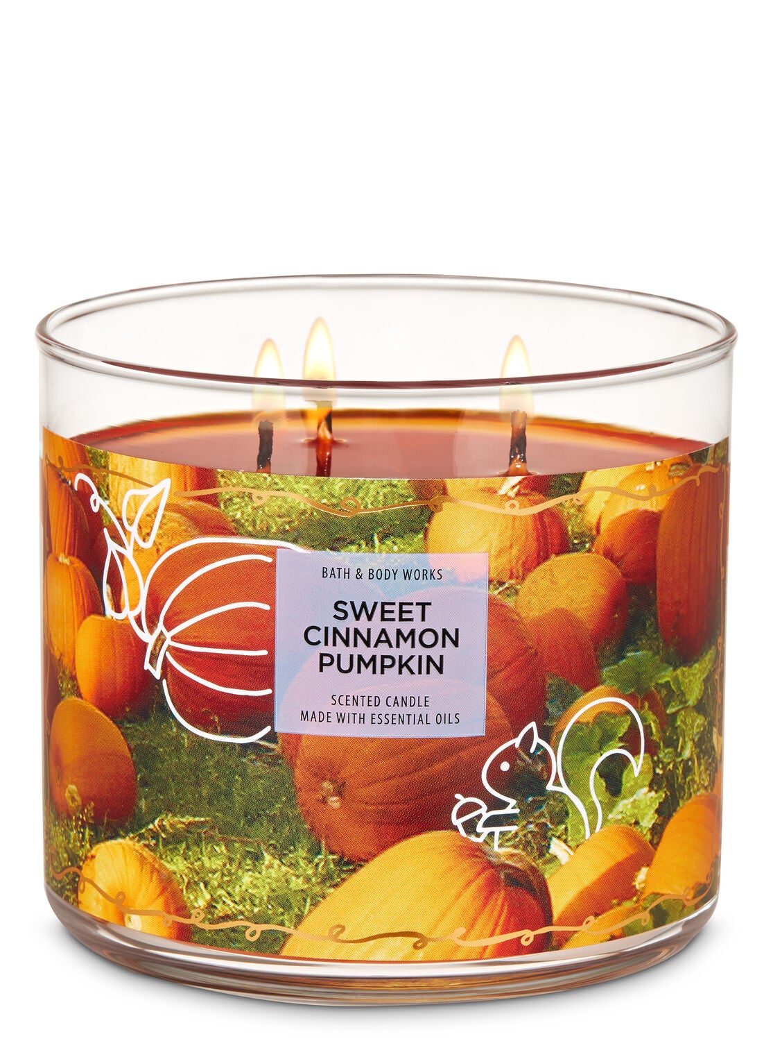 Sweet Cinnamon Pumpkin 3-Wick Candle - Bath And Body Works