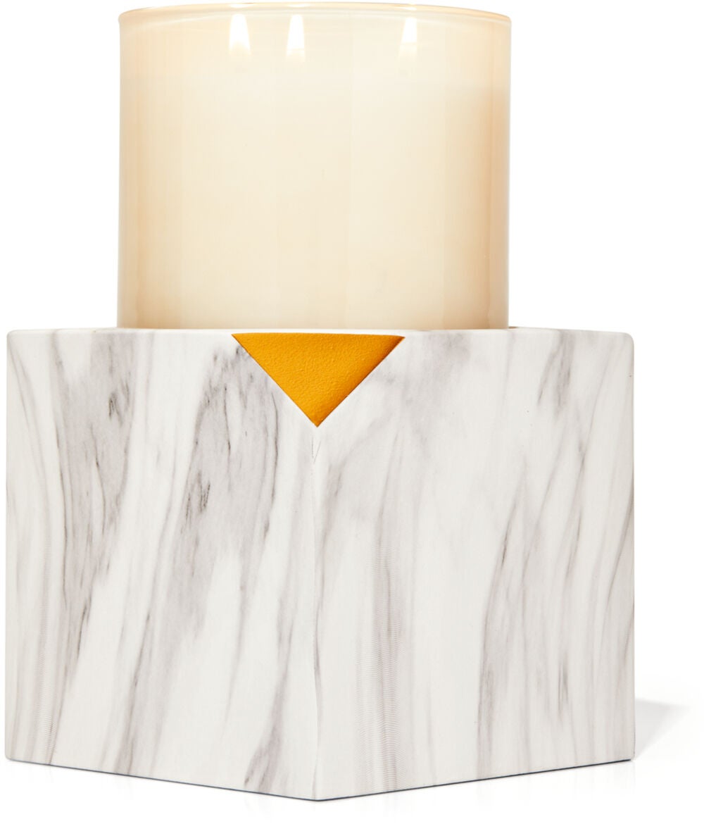 Cut-Out Corner Pedestal 3-Wick Candle Holder