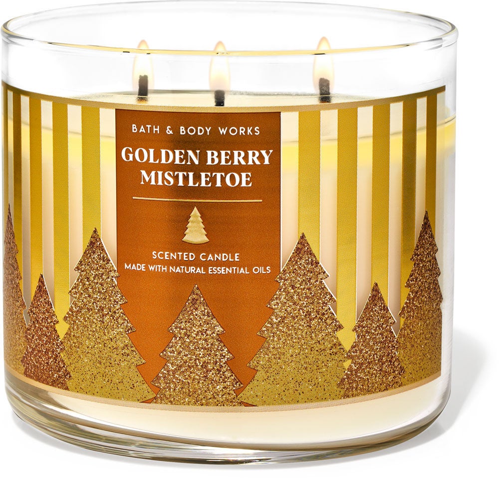 Golden Berry Mistletoe 3-Wick Candle