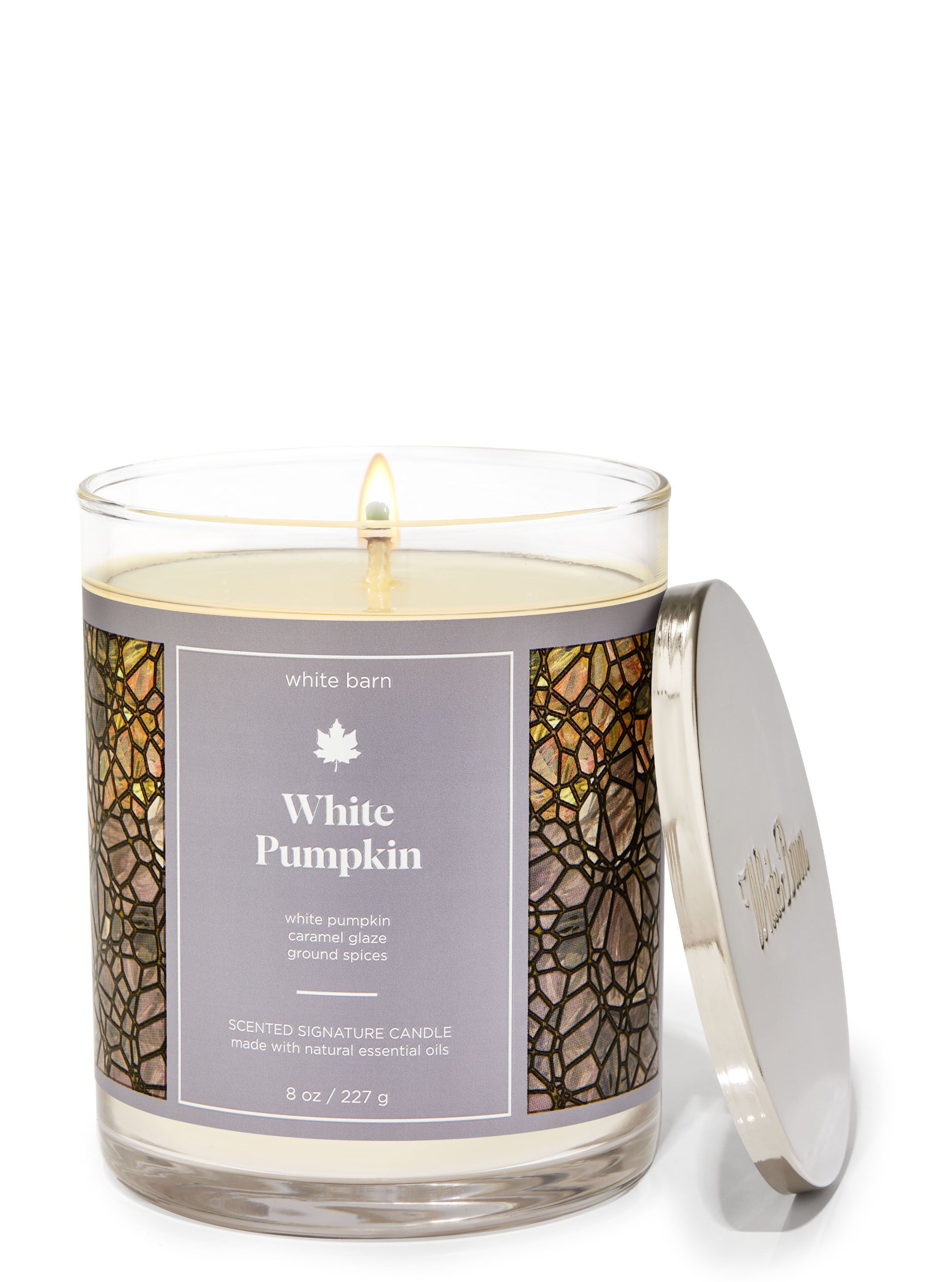 White Pumpkin Signature Single Wick Candle